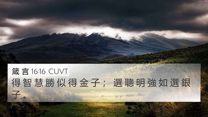 箴 言 16:16 CUVT Bible Verse Image