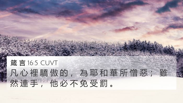 箴 言 16:5 CUVT Bible Verse Image