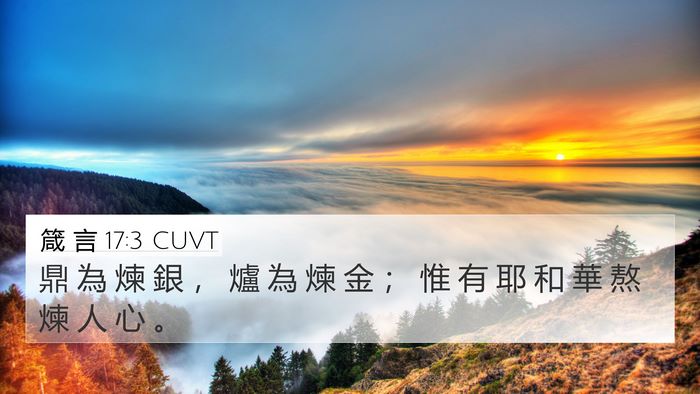 箴 言 17:3 CUVT Bible Verse Image
