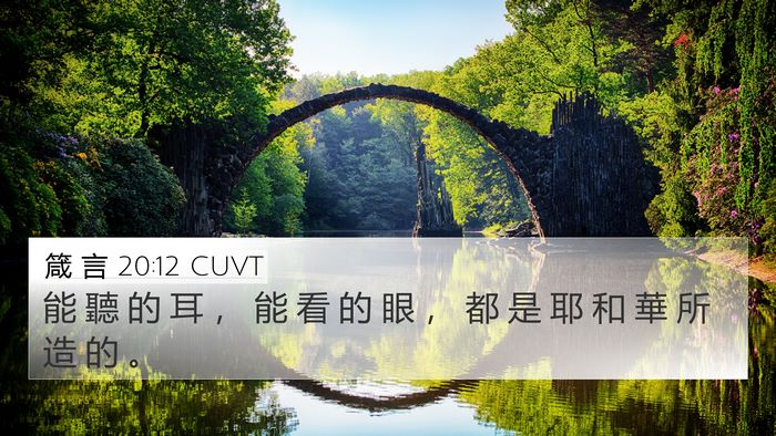 箴 言 20:12 CUVT Bible Verse Image
