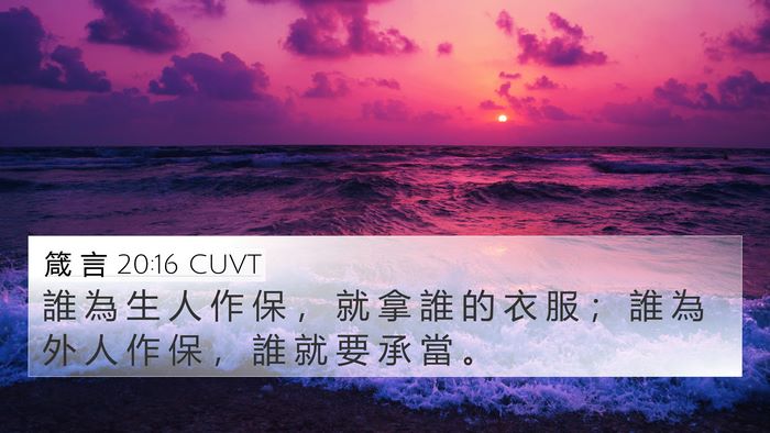 箴 言 20:16 CUVT Bible Verse Image