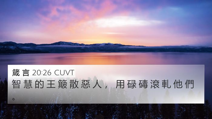 箴 言 20:26 CUVT Bible Verse Image