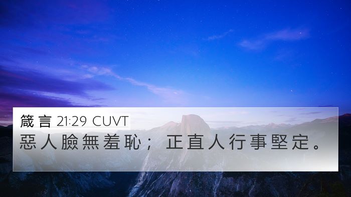 箴 言 21:29 CUVT Bible Verse Image