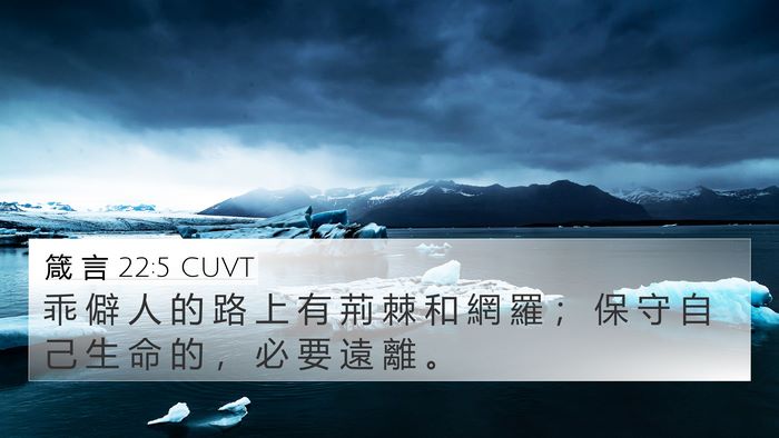 箴 言 22:5 CUVT Bible Verse Image