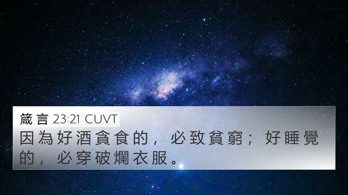 箴 言 23:21 CUVT Bible Verse Image