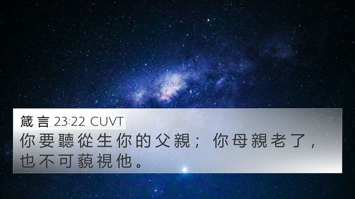 箴 言 23:22 CUVT Bible Verse Image