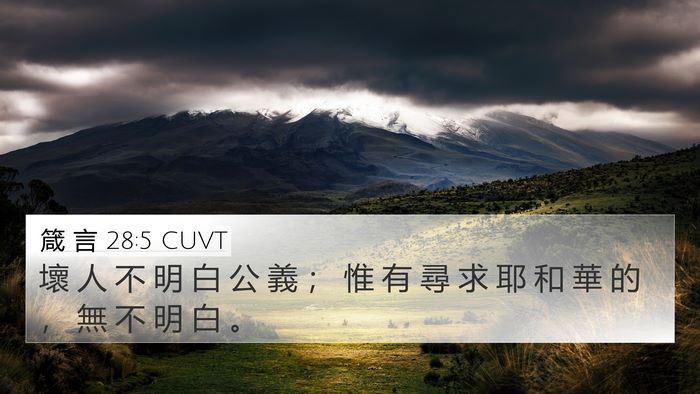 箴 言 28:5 CUVT Bible Verse Image