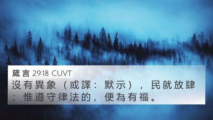 箴 言 29:18 CUVT Bible Verse Image