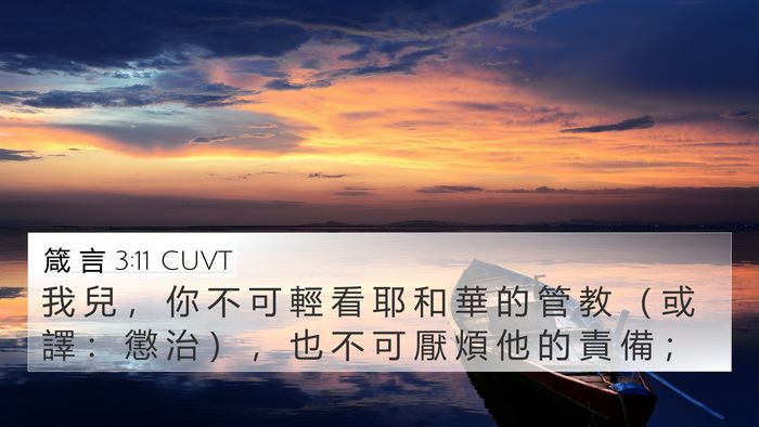 箴 言 3:11 CUVT Bible Verse Image