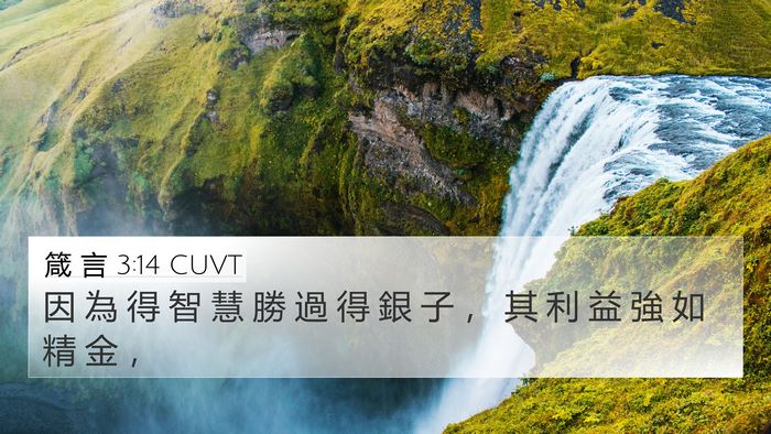 箴 言 3:14 CUVT Bible Verse Image