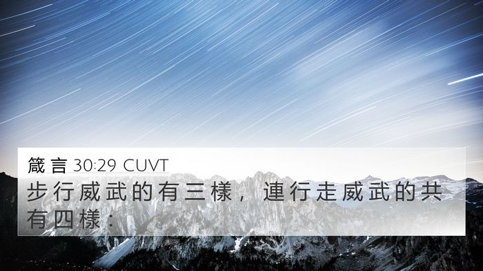 箴 言 30:29 CUVT Bible Verse Image