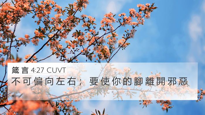 箴 言 4:27 CUVT Bible Verse Image