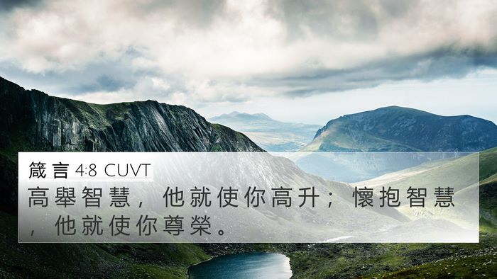 箴 言 4:8 CUVT 4K Wallpaper - 高 舉 智 慧 ， 他 就 使 你 高 升 ； - 4K Wallpaper Bible Verse