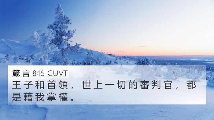 箴 言 8:16 CUVT 4K Wallpaper - 王 子 和 首 領 ， 世 上 一 切 的 審 - 4K Wallpaper Bible Verse