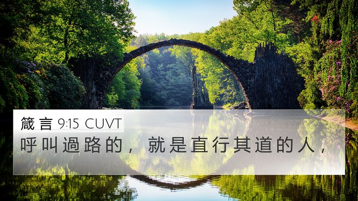 箴 言 9:15 CUVT 4K Wallpaper - 呼 叫 過 路 的 ， 就 是 直 行 其 道 - 4K Wallpaper Bible Verse