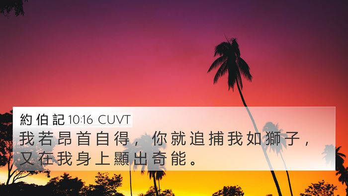 約 伯 記 10:16 CUVT Bible Verse Image