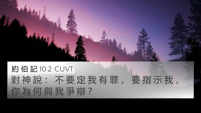 約 伯 記 10:2 CUVT Bible Verse Image