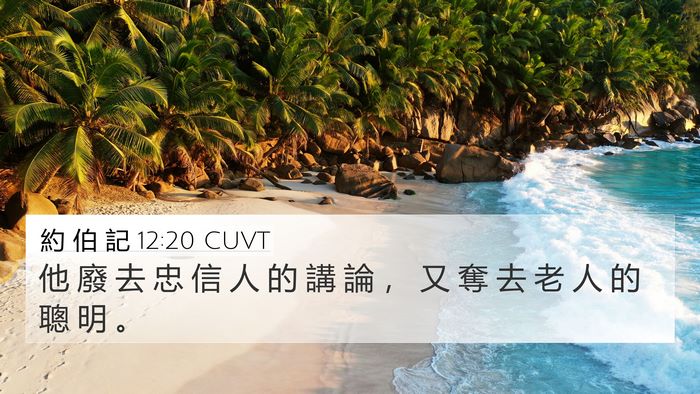 約 伯 記 12:20 CUVT Bible Verse Image