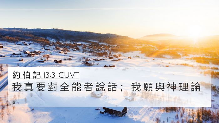 約 伯 記 13:3 CUVT Bible Verse Image