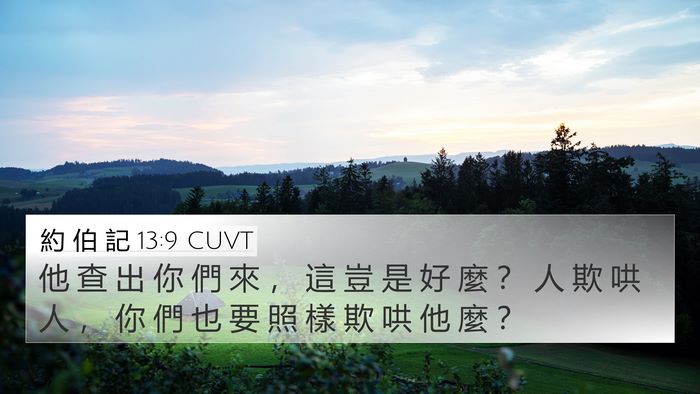 約 伯 記 13:9 CUVT Bible Verse Image