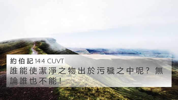 約 伯 記 14:4 CUVT Bible Verse Image