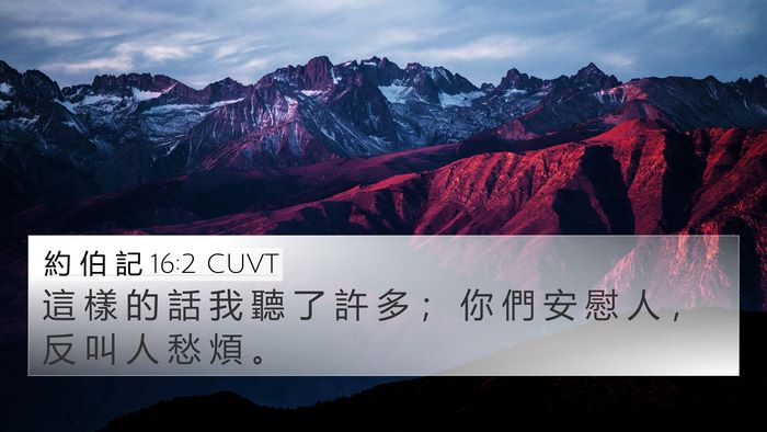 約 伯 記 16:2 CUVT Bible Verse Image