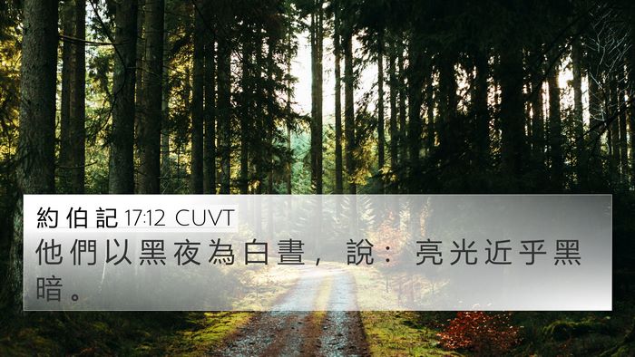 約 伯 記 17:12 CUVT Bible Verse Image