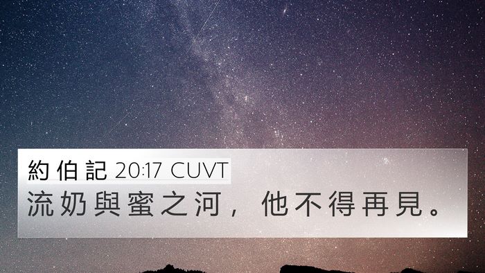 約 伯 記 20:17 CUVT Bible Verse Image