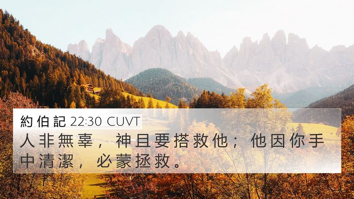 約 伯 記 22:30 CUVT Bible Verse Image