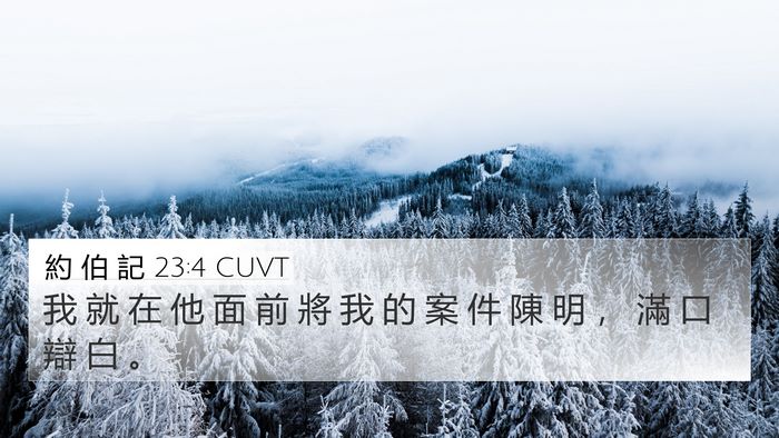 約 伯 記 23:4 CUVT Bible Verse Image
