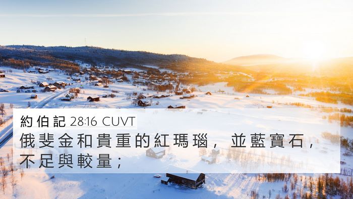 約 伯 記 28:16 CUVT Bible Verse Image