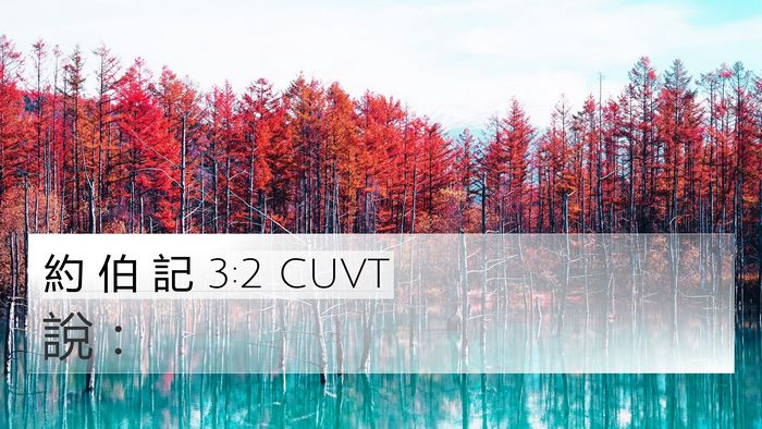 約 伯 記 3:2 CUVT 4K Wallpaper - 說 - 4K Wallpaper Bible Verse