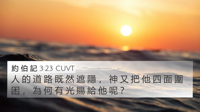 約 伯 記 3:23 CUVT 4K Wallpaper - 人 的 道 路 既 然 遮 隱 ， 神 又 把 - 4K Wallpaper Bible Verse