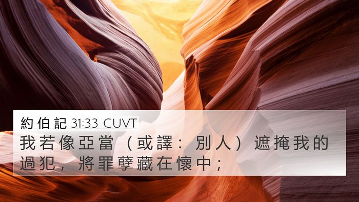 約 伯 記 31:33 CUVT Bible Verse Image