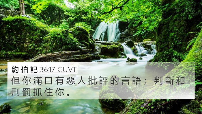 約 伯 記 36:17 CUVT Bible Verse Image