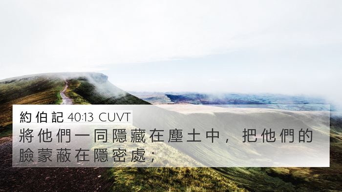 約 伯 記 40:13 CUVT Bible Verse Image