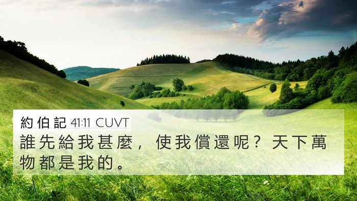 約 伯 記 41:11 CUVT Bible Verse Image