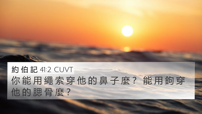約 伯 記 41:2 CUVT Bible Verse Image