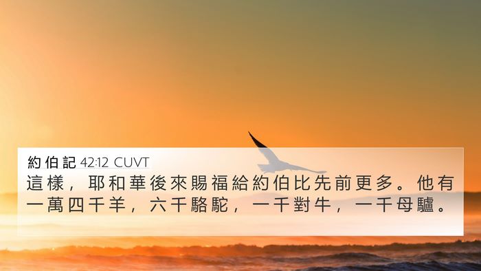 約 伯 記 42:12 CUVT Bible Verse Image