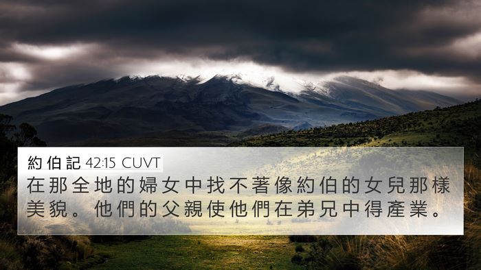 約 伯 記 42:15 CUVT Bible Verse Image