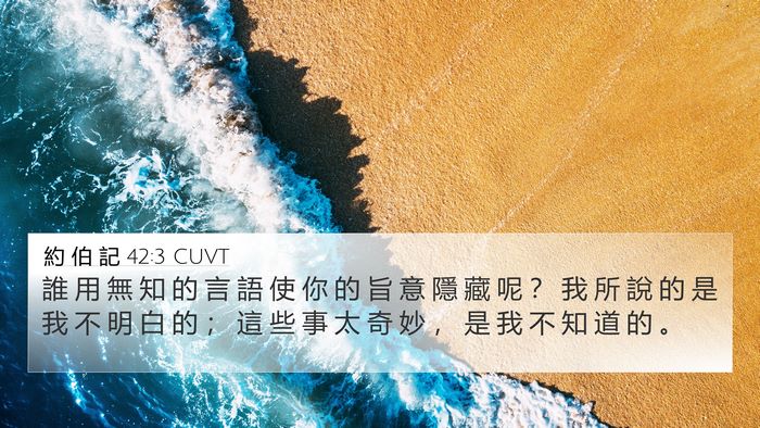 約 伯 記 42:3 CUVT Bible Verse Image