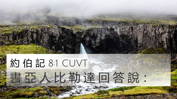 約 伯 記 8:1 CUVT Bible Verse Image