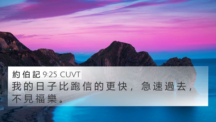 約 伯 記 9:25 CUVT Bible Verse Image