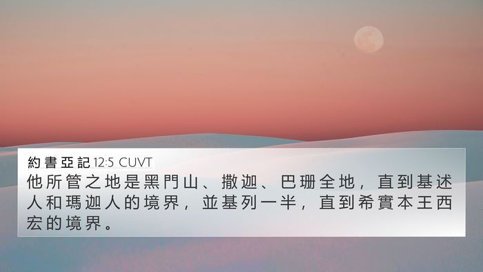 約 書 亞 記 12:5 CUVT Bible Verse Image