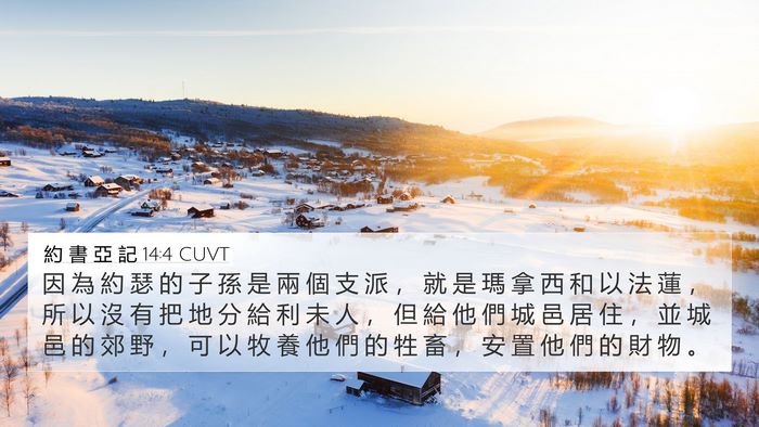 約 書 亞 記 14:4 CUVT Bible Verse Image
