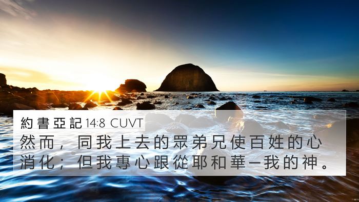 約 書 亞 記 14:8 CUVT Bible Verse Image