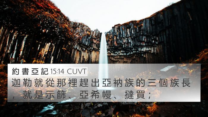 約 書 亞 記 15:14 CUVT Bible Verse Image