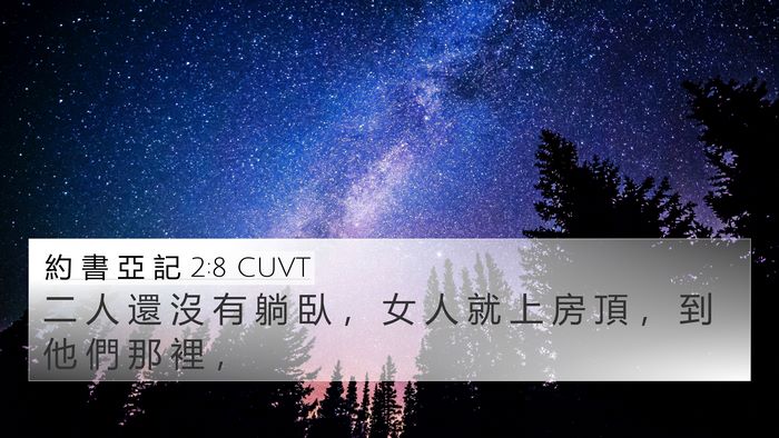 約 書 亞 記 2:8 CUVT Bible Verse Image