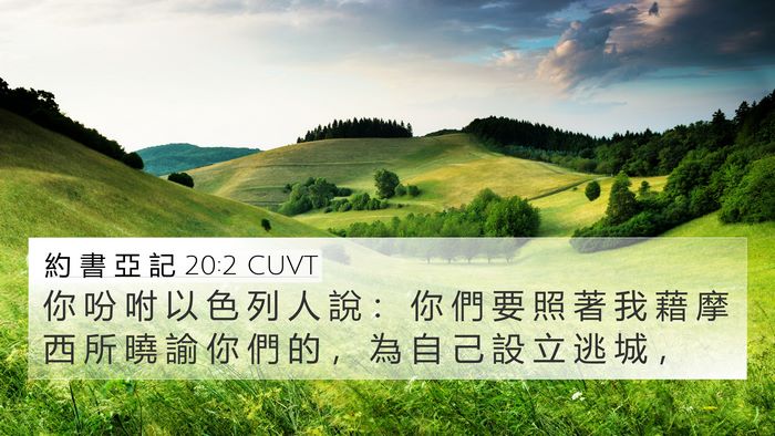 約 書 亞 記 20:2 CUVT Bible Verse Image
