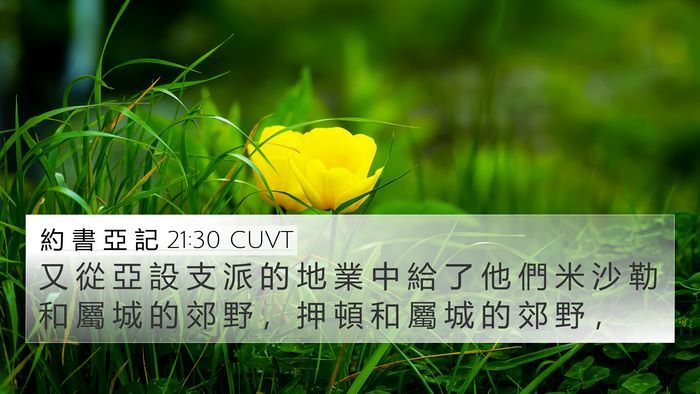 約 書 亞 記 21:30 CUVT Bible Verse Image